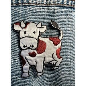 Cow‎ Cartoon Iron On Patch Embroidered Applique Cute Farm Animal DIY Craft